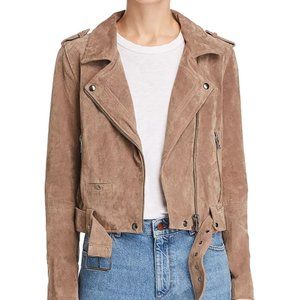 BLANKNYC Suede Moto Jacket in French Taupe